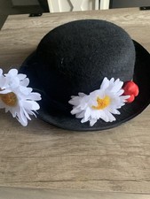 Child’s Marry Poppins Bowler Hat With Flowers