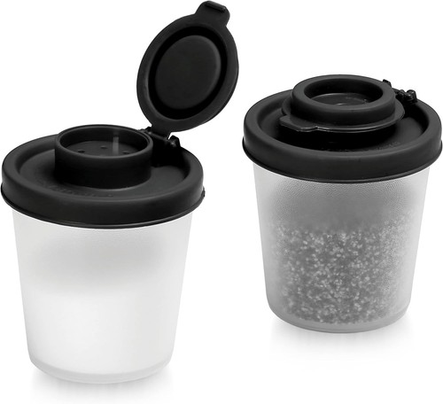 Salt and pepper pots - and,