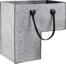 GEKMOR Foldable Felt Stair Basket for 16'' Stairs, Large Staircase Baskets With