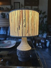 Vintage 1970s Swedish Pottery Loveheart Lamp Base By Laholm - Damaged