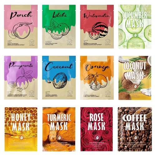 12pcs face sheet mask - 12pcs,