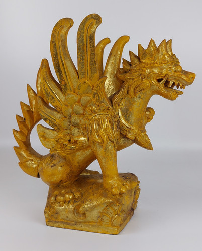 Vintage gilt carved wooden - vintage,