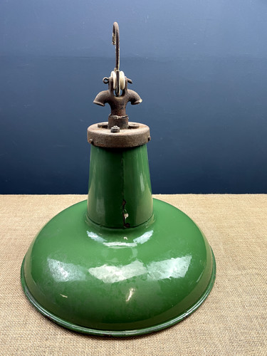 Large vintage metal enamel - large,