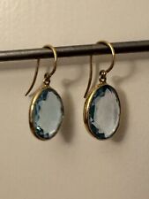 18ct gold aquamarine earrings