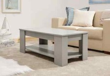 Lift Up Coffee Table in Grey with hidden storage practical and stylish GRADED