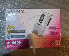 Sony M-560V Micro Cassette Tape Voice Recorder Silver