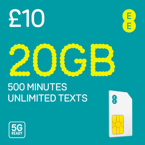 Sim card pack - £10, data