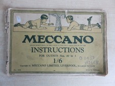 Meccano Instruction Booklet for Outfits Nos 00 to 3.