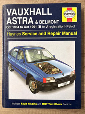 VAUXHALL ASTRA & BELMONT Mk2 1984 - 1991 Haynes Service Repair Manual USED