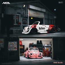 HKM 1:64 Model Car RWB Beetle Refitting Alloy Die-Cast Vehicle Collection Disply