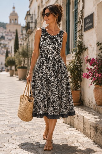 Per una vintage floral - una, cotton