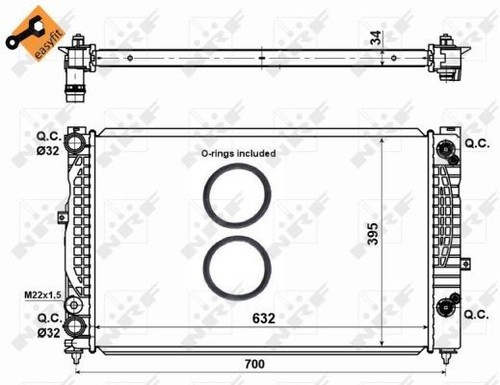 Nrf radiator for - vw, passat