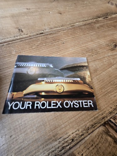 Your rolex oyster booklet - your,