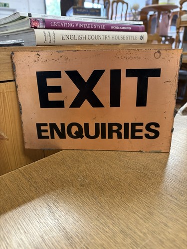 Vintage original metal exit - vintage,