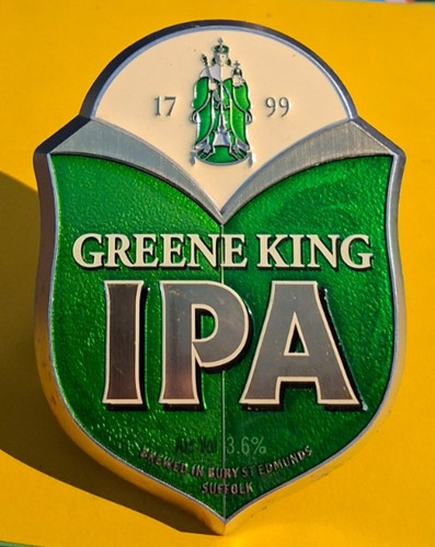 Beer pump clip badge greene - beer,