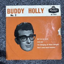 BUDDY HOLLY. " BUDDY HOLLY No.2 " 7" VINYL EP. UK 1960. BRUNSWICK LABEL 