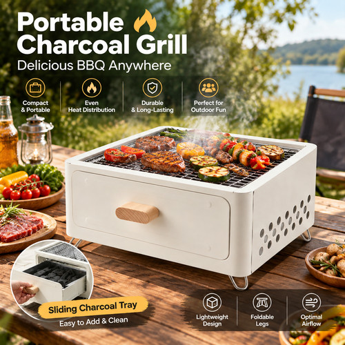 Tabletop charcoal bbq - tabletop,