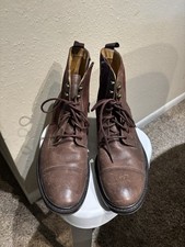 Cole Haan Mens Bellamy Lace Up Leather Toe Cap Boot Shoes, Chestnut, US 10