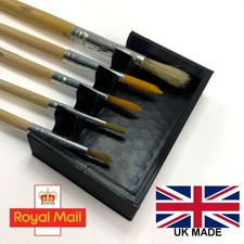 Paint Brush Holder Rest Stand Artist Paint Craft Tray 5 Brushes Pen Rack No Drip