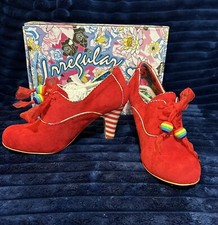 Irregular Choice 43 8.5 9 Red Summer Berries Christmas Candy Cane Heels Shoes