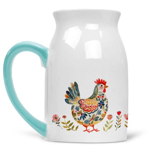 Bright cheery chicken jug - chicken,