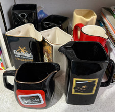VARIOUS USED CERAMIC PUB WATER JUGS - HOME BAR WHISKY