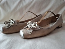 Staccato Beige/Rose Gold Slip On Low Heeled Shoes Size 6 (Eu39)
