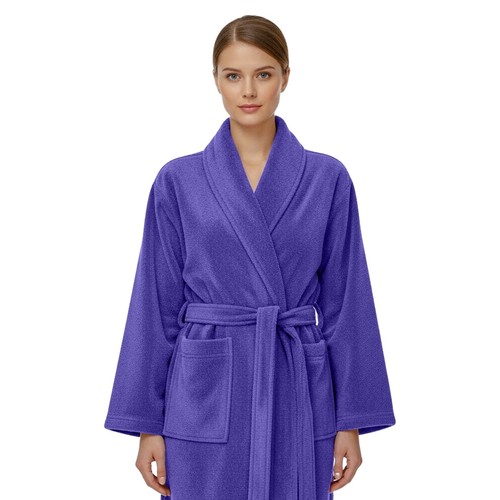 Luxury purple organic terry - purple,