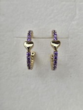 Small Gold Plated Hoop Purple