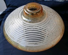 Vintage Atomic Lamp shade mid century Flying Saucer UFO Style Glass 