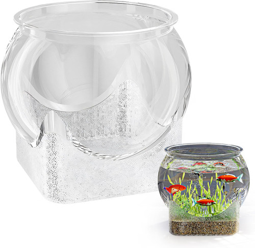 Transparent fish bowl tank - transparent,