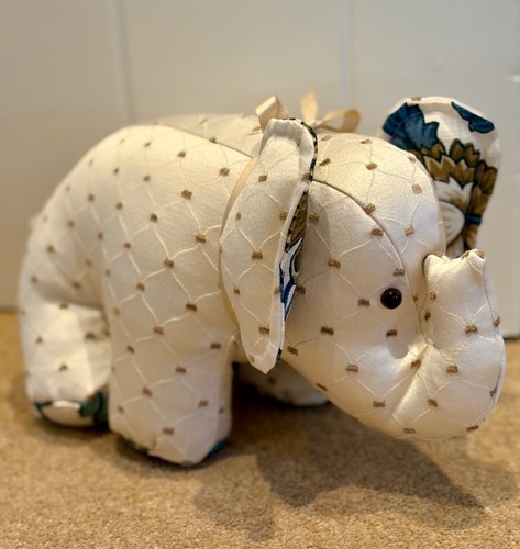 Handmade fabric elephant - fabric,