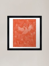 Batik Phoenix Pattern Framed