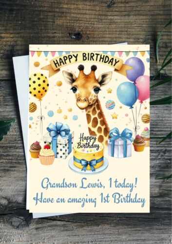 Large birthday card grandson - large,