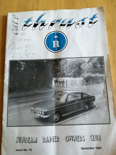 Sunbeam rapier owners - rapier,