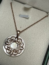 Pendant Necklace VAN PETERSON Rose Gold Plated 925 Silver Chain Mandala 990