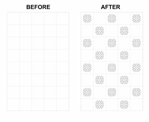 Mosaic tile stickers transfers - mosaic,