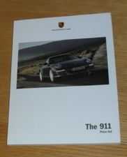 Porsche 911 997 Price & Options Brochure 2009-2010 Carrera S 4 4S Cabriolet