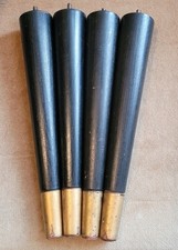 SET OF FOUR VINTAGE WOODEN RECORD PLAYER / RADIOGRAM LEGS APPROX 12"