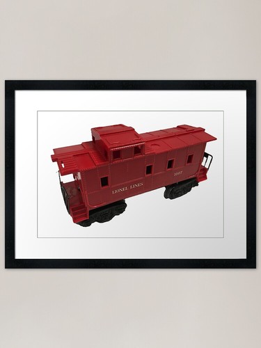 Toy train caboose - toy, framed