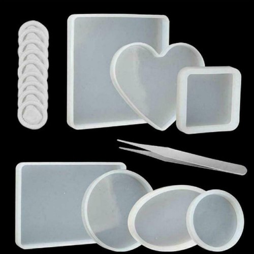 Pcs resin coaster - resin, moulds