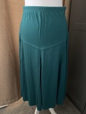 DEEP JADE DROP HEM ELASTICATED SKIRT BY DAMART SIZE 18  Knee Length