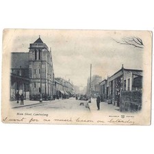 CAMBUSLANG Main Street, Reliable Series Postcard Postmark Wishaw 1904