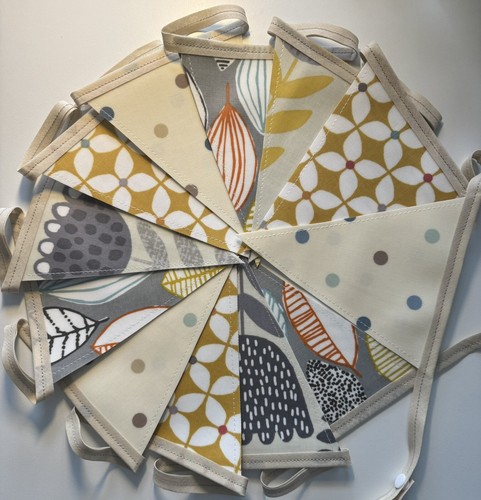Handmade oilcloth bunting - oilcloth,