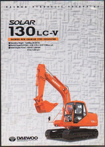 Daewoo solar 130lc tracked - "solar, 130lc-v"