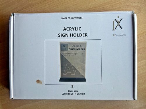 Box a4 acrylic sign - a4,