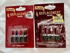 Vintage Replacement Christmas Tree Light Bulbs 4 Colour 4 Clear 12V 1.1 W