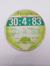 Norton Motorbike Moped LVLO 1983 Old Original Road Car Vehicle Tax Disc Discs