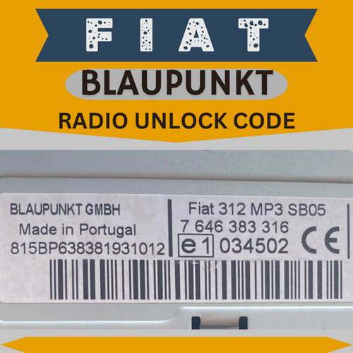 Fiat radio code unlock - fiat,