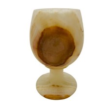 Vintage Onyx Marble Goblet Cup